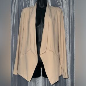 Lulus Lightweight Blazer Jacket, Beige, Size S